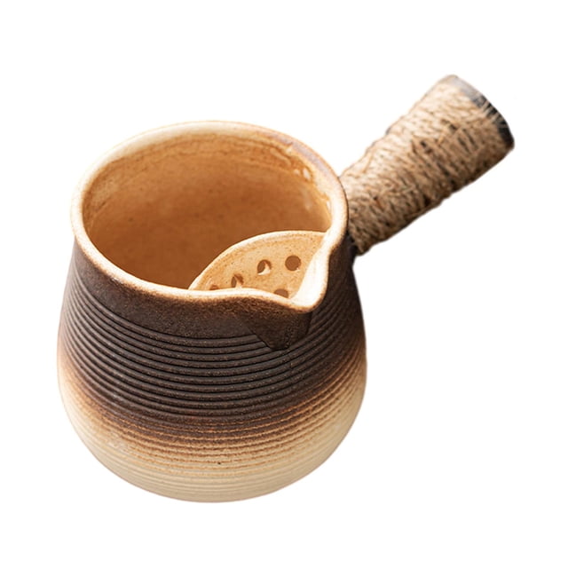 Tetera de cerámica con filtro de té con mango antiescaldaduras para hervir agua caliente para cocina , Estilo b BLESIY Tetera con infusor