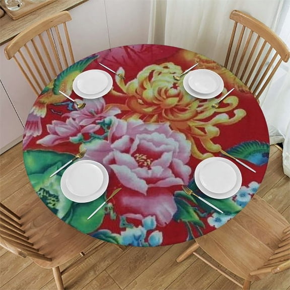 HAOXIT Mexican Oilcloth Tablecloth - Round Tablecloths | Outdoor Tablecloth Waterproof cover | Hules 31-35