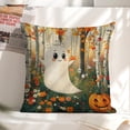 thumbnail image 6 of Pumpkin Ghost Bohoo Linen toss pillowcase Decoration pillowcase Gift preferred 18x18" Cushion cover 2 set Sofa pillowcase Sofa bedroom living room car, 6 of 8
