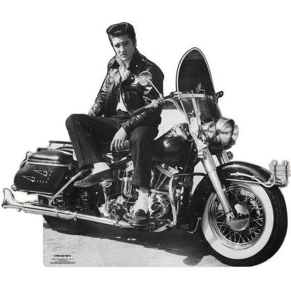 SC2552 Elvis Motorcycle Cardboard Cutout Standee Standup