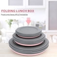 thumbnail image 2 of 3Pcs/Set Bowl Sets Silicone Folding Lunch Box Folding with Lid Pink, 2 of 6
