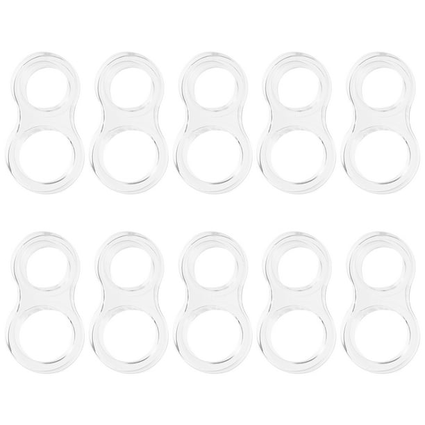 10 PCS Transparente Tapón Tapón Anillos Puerta Puerta Parachora Manija Protector Anillos