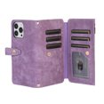 thumbnail image 2 of Dteck with iPhone13 Pro Max Zipper Wallet Case,PU Leather Magnetic Card Slots Shockproof Zipper Pocket Flip Magnetic Cover for iPhone 13 pro max 6.7 inch,Purple, 2 of 6