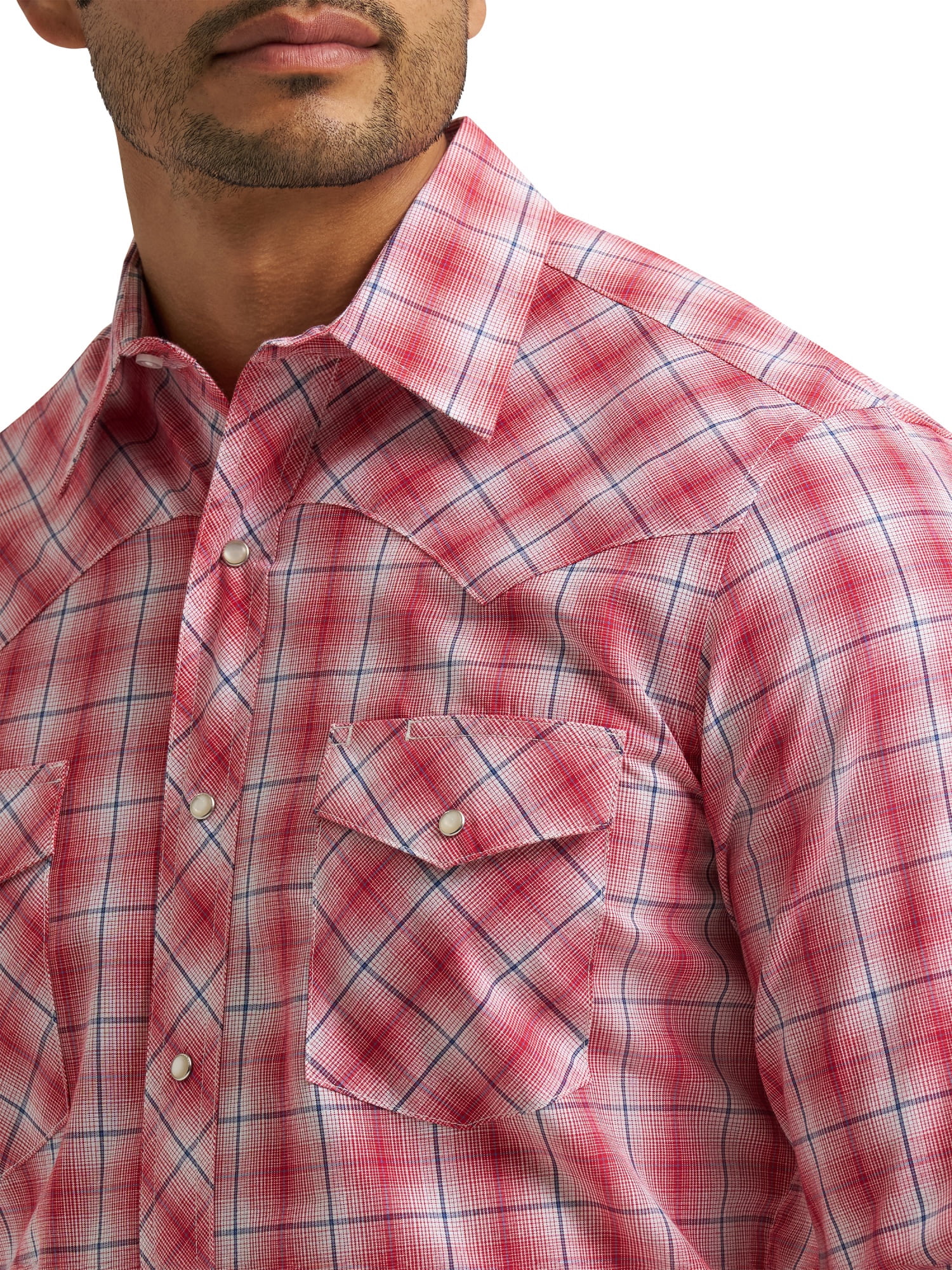 Wrangler® Men's and Big Men's Regular Fit Long Sleeve Western Shirt, Sizes S-5XL