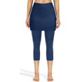 thumbnail image 3 of Jxximdong Skorts for Women Women Tennis Skirted Leggings Pockets Elastic Sports Yoga Capris Skirts Legging Blue L Culottes, 3 of 5