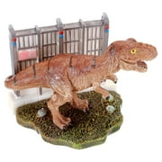 Penn-Plax Jurassic Park Aquarium Decoration – Brown T-Rex Escaping from Paddock – Small Resin