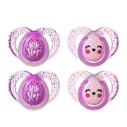 Tommee Tippee Closer to Nature Night Time Infant Pacifier, 6-18m, 4pk, Girl