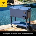 thumbnail image 3 of Permasteel 80-Qt Rolling Outdoor Cooler with Removable Basin, PS-223-AZ, Azure Blue, 3 of 21