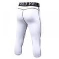 thumbnail image 2 of Men Gym Sport Thermal Tight Compression Base Layer Pants 3/4 Leggings Trousers, 2 of 6