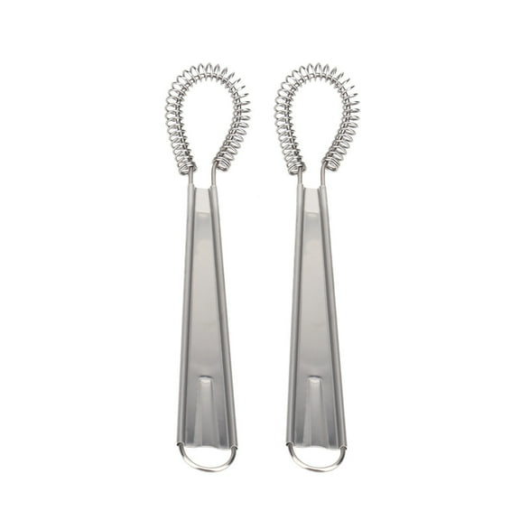 2pcs Stainless Steel Egg Beater Spring Manual Whisk Hand Held Cream Stirrer Milk Blender Coffee Mixer