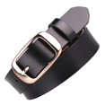 thumbnail image 4 of 2 piezas de cinturón de cuero elegante para vestido, hebilla de pasador, cinturones de jeans, correa de 1.1 "de ancho Soledad Cinturón de hebilla de punta simple para mujer, 4 of 10