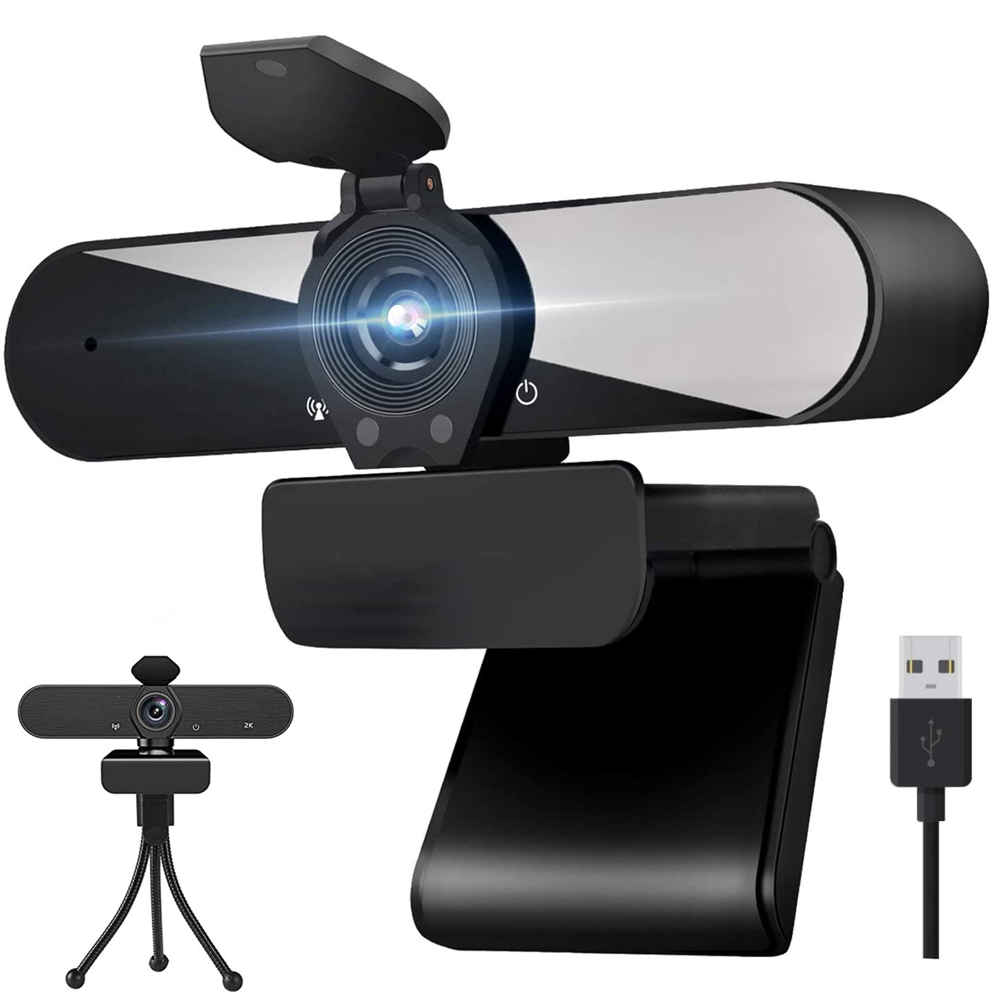 Webcam 1080P with Microphone USB PC Streaming Webcam Web Camera Widescreen Computer Webcam Camera for Desktop Laptop PC Mac Video Calling Conferencing Recording 