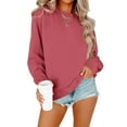 thumbnail image 2 of BODOAO Sweatshirts for Women Hoodies Crew Neck Oversized Long Sleeve Fall Pullover Sweaters Graphic Printed Pullover Top Comfy Fall Winter Outfits Clothes 2025 Fashion Watermelon Red M, 2 of 6