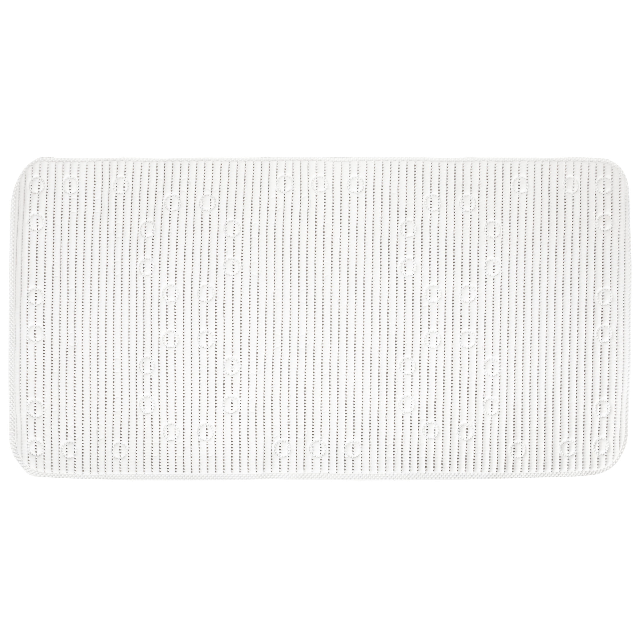 (4 pack) Clorox White Cushioned Bathtub Mat with Suction Cups, 17 in. x 36 in.