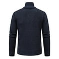 thumbnail image 4 of HAiming Mens Winter Sweaters Trendy Stand Collar Long Sleeve Half Zip Pullover Tops Plus Size Casual Loose Base Shirts, 4 of 8