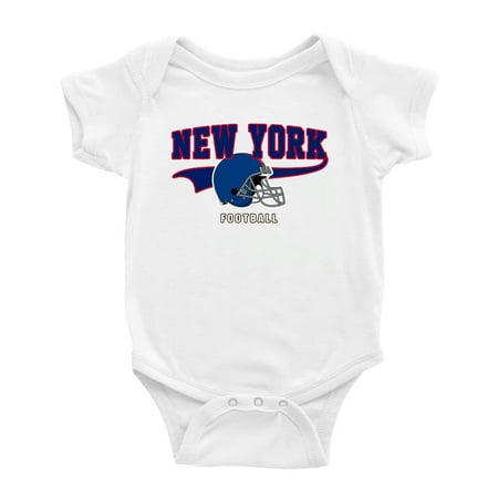 

Cute New York One-piece Outfits Football Jersey Baby Clothes (White 18-24 Monthes)