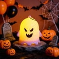 thumbnail image 6 of Halloween Ghost Lantern Flameless Candle - Safe Atmospheric Decor for Home Halloween Decor,White #2, 6 of 6