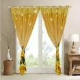 thumbnail image 2 of Yellow Rose 30%-50% Blackout Curtains Diamond Crystal Fluid Art Curtains And Drapes 2 Panels (42Wx84L),Abstract Ombre Curtains for Living Room Romantic Garden Flowers Curtains, 2 of 5