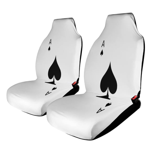 Car Seat Covers Ace of Spades 2 Piece Soft Bucket Auto Seat Protector Universal Fit for SUV Sedan Van