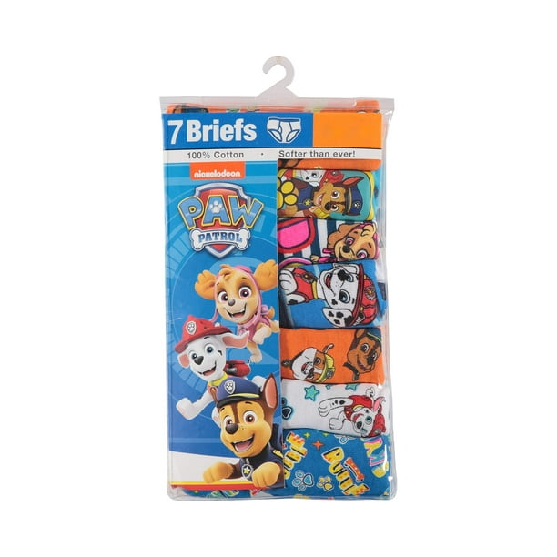 Nickelodeon Handcraft Little Boys' Toddler Paw Patrol Brief (Pack of 7),  Assorted, 2/3T 