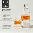 thumbnail image 3 of Viski Beau Stacking Liquor Decanter and Glasses Set, Whiskey Gifts Set of 3, 3 of 10