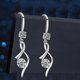 thumbnail image 5 of Hermosos pendientes de gota de plata esterlina S925 con forma de diamante, joyería de circonita, regalo de aniversario para esposa y novia, 2, 5 of 5