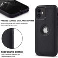 thumbnail image 4 of Unique Design Luxury Leather Business Phone Case for iPhone 11 Anti-Slip Scratch Resistant Ultra Slim Protective Case (2019,6.1”) (Black), 4 of 11