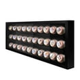 thumbnail image 2 of PENNZONI Baseball & Hockey Puck Display Case,Clear Acrylic Box, Holds 30 Balls, Glossy Oak, 2 of 9