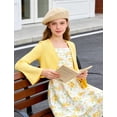thumbnail image 6 of Aideaone Girls Dress Set Floral Spaghetti Strap Dress with Cardigan for Tweens Teens 7-14 Years, 6 of 8
