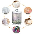 thumbnail image 6 of Yayeee 2 Pack Qtip Holder Bathroom Cotton Swab Canister with Lid Clear Dispenser Set, Purple Deer, 6 of 6