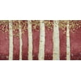 thumbnail image 2 of Wiens, James 32x18 Gold Ornate Wood Framed with Double Matting Museum Art Print Titled - Magnificent Birch Grove Burgundy Crop, 2 of 4