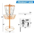 thumbnail image 4 of GSE Games & Sports Expert 12 Chains Portable Disc Golf Targets Basket. Metal Flying Disc Golf Practice Basket for Outdoor Backyard, Schoolyard and Basketball Gym - Orange, 4 of 7