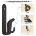 thumbnail image 4 of Pinzas de montaje en pared para tablas de snowboard Rolitwils, de acero con protección de goma, 4 of 7