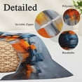 thumbnail image 6 of Blue Burnt Orange Throw Pillow Cover, Pillowcase Protectors with Zipper, Breathable Decorative Lumbar Pillow Case Cover, Modern Oil Painting Geometric Abstract Pillow Shams for Couch Sofa 12x20Inch, 6 of 8