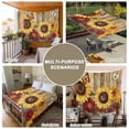 thumbnail image 6 of Sunflower Brown Wooden Tapestry for Bedroom Wall Hanging Tapestry, Vintage Flowers Butterfly Ceiling Backdrop Tapestries Poster Blanket Wall Decor for Teens Room Living Room Dorm 59" x 79", 6 of 8
