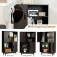 thumbnail image 6 of Gymax Sideboard Storage Cabinet Bookshelf Cupboard w/Door Shelf Espresso, 6 of 10