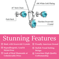 thumbnail image 3 of Cate & Chloe March Birthstone 18k White Gold Plated Women Jewelry Set with 1ct Swarovski Crystal, 3 of 9