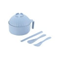 thumbnail image 2 of VQPeo Microwave Ramen Bowl, Ramen Bowl Set, Ramen Noodle Cooker with Lid and Handle, Ramen Noodles Bowl, Comes with Spoon，Chopsticks and Fork for Home Office, 2 of 4