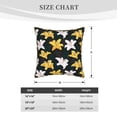 thumbnail image 4 of Haiem Lilies Flowers Print Velvet Soft Solid Decorative Square Throw Pillow Covers Set with Elegant Piping Christmas Cushion Case for Sofa Bedroom Car-16"x16", 4 of 8