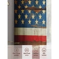 thumbnail image 6 of Vintage American Flag Sheer Curtains 45 Inch Length 2 Panels Set Window Treatments, Country Stars Stripes Wood US Flag Rod Pocket Semi Curtains for Living Room/Bedroom/Kitchen Décor, 104"W x 45"L, 6 of 7