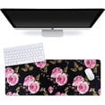 thumbnail image 2 of Gaming Mouse Pad Large Mouse Mat Floral Extended Desk Pad Laptop Computer Mousepad with Non-Slip Rubber Stitched Edges for Office, Work, Game, 2 of 6
