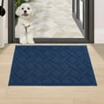 thumbnail image 3 of Floor Hug Indoor Dog Doormat, 20"x32", Non-Slip Front Door Mat for Entrance, Absorbent Resist Dirt Door Rug for Inside, Low-Profile Welcome Mat, Entryway Rug Machine Washable, Blue, 3 of 9