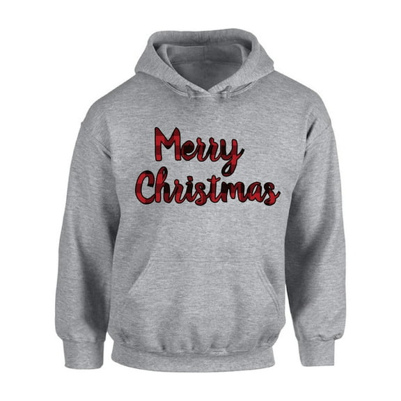 Awkward Styles Xmas Hoodie Merry Christmas Plaid Hooded Sweatshirt