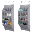 thumbnail image 1 of TEAFIRST 2 Pack Hanging Shoe Rack, Hanger 14 Pockets with Large Pockets for Door Closet, Gray, 1 of 7
