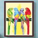 thumbnail image 1 of Cuadros Decorativos Kit de pintura por números DIY loro mano aceite arte imagen artesanía decoración del hogar (H1711) Wdftyju de costura negro 4 estilos, 1 of 9