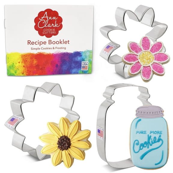 Ann Clark Mother’s Day Flowers Cookie Cutter Set, 3-Piece, Made in USA