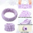 thumbnail image 3 of 3 Set Reusable Spa Headband Wrist Washband Face Wash Set Include 3 Headband 6 Wrist Washband for Avoid Liquid from Spilling Down Your Arms, 3 of 5