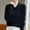 Black, variant on Antqov Sweaters for Women, Pullover Solid Color Lapel Collar Knit Tops, Daily Casual Loose Base Layer Sweater