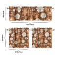 thumbnail image 6 of Boho Country Curtains 24 Inch - 3 Panel Rustic Farmhouse Set with Vintage Blooming Botanicals, Rod Pocket Kitchen Window Drapes, 6 of 6
