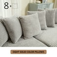 thumbnail image 5 of 111" L Shape Sofa Corduroy Couch Comfy Sectional Cloud Couch for Living Room Minimalist Modular Couches Sleeper Upholstered 3 Seat with Right -Side Chaise, 5 of 6